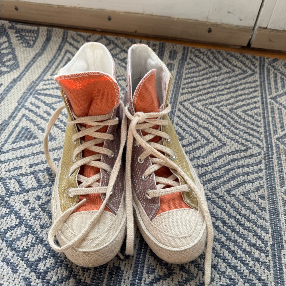 Women's size 8 funky Canvas Converse.